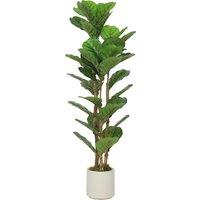 HOMCOM 120cm Artificial Fiddle Leaf Fig Tree - Green