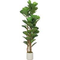 HOMCOM 150cm Artificial Fiddle Leaf Fig Tree - Green
