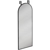 HOMCOM 40 x 110 cm Full Length Hanging Mirror, Arched Mirror with Adjustable Hooks, Over-the-Door or Wall-Mounted, Black