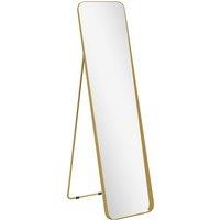HOMCOM 40 x 160 cm Rectangular Full Length Mirror - Gold Tone