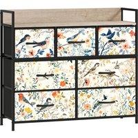 HOMCOM 7-Drawer Chest of Drawers - White