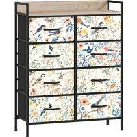 HOMCOM 8-Drawer Chest of Drawers - White