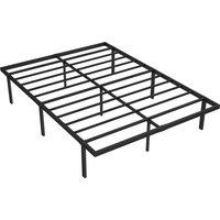 HOMCOM 4ft6 Double Bed Frame with Underbed Storage, Metal Platform Bed Frame with Steel Slat Support, No Box Spring Needed