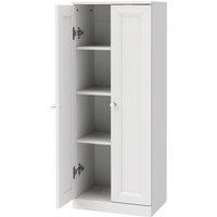 HOMCOM Narrow Bathroom Cabinet, Slim Storage Cabinet with 2 Doors & 4 Tiers, Freestanding Narrow Cupboard