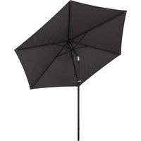 Outsunny 2.6 m Garden Parasol Umbrella with Aluminium Pole, Outdoor Patio Umbrella with Tilt and Crank, Vent, Black