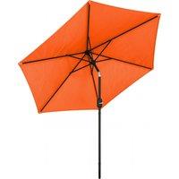 Outsunny 2.6 m Garden Parasol Umbrella with Aluminium Pole, Outdoor Patio Umbrella with Tilt and Crank, Vent, Orange