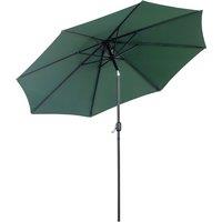 Outsunny Commercial Parasol, 3m Sturdy Umbrella with 8 Ribs, Tilt Function & Crank Handle for Outdoor Shade, Verdant Green Aosom UK
