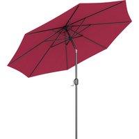 Outsunny Huge Garden Umbrella, Durable Umbrella with 8 Ribs, Tilting Design & Crank Handle for Outdoor Shade, Wine Red Aosom UK