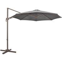 Outsunny Waterproof 3m Cantilever Parasol: 360 Rotating Hanging Sunshade, Aluminium Frame, 8 Ribs, Dark Grey Aosom UK