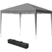 Outsunny 3 x 3m Pop Up Gazebo with Sides, Waterproof Pop Up Gazebo with Carry Bag and Height Adjustable Marquee for Party, Grey Aosom UK
