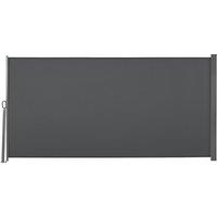 Outsunny Retractable Side Awning, 3x1.6m Sun Screen Fence for Patio Garden Balcony Privacy Divider, Grey