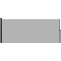 Outsunny Retractable Side Awning, Outdoor Privacy Screen for Garden, Hot Tub, Balcony, Terrace, Pool, 400 x 180cm, Light Grey