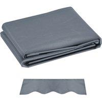 Outsunny Awning Replacement Canopy, Water Resistant UPF 50+ Sun Shade Cover for 3 x 2.5 m Garden Awning (Fabric Only), Grey