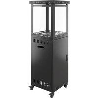 Outsunny Gas Patio Heater, 13 kW Portable Propane Outdoor Heater with Stepless Heat Control, Tip-over Protection, 4 Wheels, Black