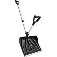 Outsunny Heavy-Duty Snow Shovel with Assist Handle, Portable Snow Pusher with 45cm Wide Blade, Detachable Aluminium Handle