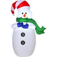 HOMCOM Inflatable Christmas Snowman 120 cm W/LED Lights Aosom UK