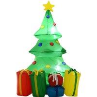 HOMCOM 1.5m Inflatable Christmas Tree W/LED lights Aosom UK