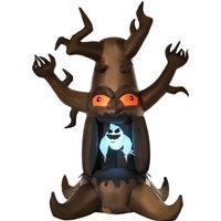 HOMCOM Next Day Delivery Inflatable Halloween Floating Ghost Tree with LED Light Outdoor Decoration 8FT 2.4m