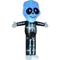 HOMCOM Next Day Delivery 3m Halloween Inflatable Skeleton Ghost Decoration, LED Lighted for Home Indoor Outdoor