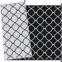 Outsunny Reversible Plastic Straw Outdoor Rug w/ Carry Bag & Ground Stakes, Ideal for Garden, RV, Picnic, Beach, Camping, 182x274cm Aosom UK