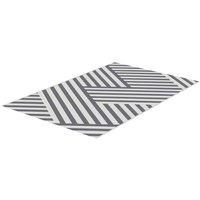 Outsunny Reversible Outdoor Rug, Plastic Straw, Portable with Carry Bag, 182 x 274cm, Grey and Cream Aosom UK