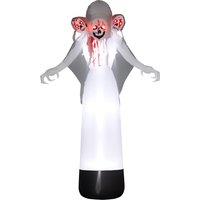 Outsunny 8.9FT Tall Halloween Inflatable Witch Ghost with Three Heads, Blow Up Outdoor Halloween Decoration with Build-in LED Lights Aosom UK