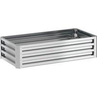 Outsunny Raised Beds for Garden, Galvanized Outdoor Planters, for Herbs and Vegetables, Use for Patio, Backyard, Balcony, Silver