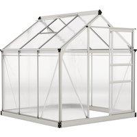 Outsunny 6 x 6ft Polycarbonate Greenhouse - Clear