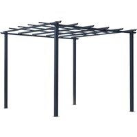 Outsunny 3 x 3 Meter Metal Pergola Gazebo Grape Trellis Climbing Plants Outdoor Sun Shelter Arbours Garden