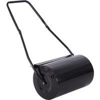 DURHAND 38L Heavy Duty Water or Sand Filled Garden Steel Lawn Roller Drum ?50cm Black