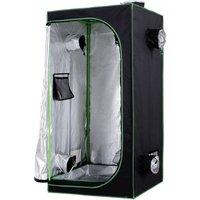 Outsunny Hydroponic Plant Grow Tent, 80L x 80W x 160Hcm-Black/Green Aosom UK