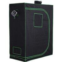 Outsunny Hydroponic Plant Grow Tent Canopy Indoor Reflective Mylar Green Room 600D Oxford 120L x60W x150Hcm Silver