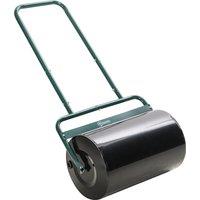 Outsunny 38L Fillable Cylinder Steel Lawn Roller - Dark Green