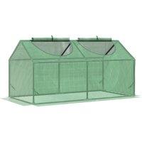 Outsunny Mini Greenhouse, Small Plant Grow House for Outdoor with Durable PE Cover, Observation Wind