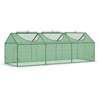 Outsunny Mini Greenhouse, Small Plant Grow House for Outdoor with Durable PE Cover, Observation Windows, 180 x 60 x 60 cm, Green Aosom UK