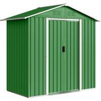 Outsunny 6.5 x 3.5ft Metal Garden Storage Shed - Green