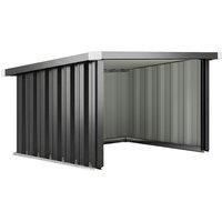 Outsunny Robot Mower Shelter Garage for Robotic Lawn Mower with Sloped Galvanized Steel Roof, 108 x 86 x 62.5 cm, Dark gray