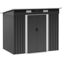 Outsunny 6.8 x 4.3ft Outdoor Garden Storage Shed, Tool Storage Box for Backyard, Patio and Lawn, Bla
