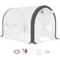 Outsunny 3 x 2(m) Walk-In Tunnel Greenhouse, with Accessories, White Aosom UK