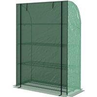 Outsunny Portable Mini Greenhouse: 4 Tier with PE Reinforced Cover and Roll-up Door, Green, 170H x 120W x 50Dcm Aosom UK