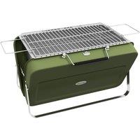 Outsunny Foldable Suitcase Design Mini Charcoal Barbecue Grill BBQ, Green