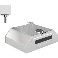 Outsunny 8 in Portable Stainless Steel BBQ Grill Top Pizza Oven with Built-in Thermometer and Viewing Window for Gas and Charcoal BBQ Grills, Includes Carry Handles, Pizza Stone and Peel, Silver Tone