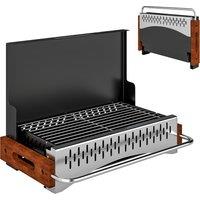 Outsunny Portable BBQ Grill, Folding Charcoal Barbecue Grill with Removable Charcoal Basin for Camping Picnic Garden Party, Black