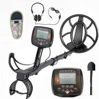 Outsunny Metal Detector for Adults, IP68 Waterproof Search Coil with LCD Display, 5 Modes Gold Detector with Carry Bag, Shovel