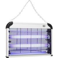 Outsunny Wall Hanging 20W Electric Insect Killer, Fly & Mosquito Zapper, Bug Zapper, Silver Aosom UK