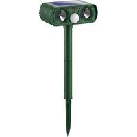 Outsunny Ultrasonic Cat Repellent, PIR Motion Sensor 110, LED Flash, Solar Cat Deterrents for Gardens UK