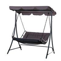 Outsunny Swing Chair Bed Canopy 2 Person Double Hammock Garden Bench Rocking Sun Lounger Outdoor Bac