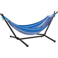Outsunny 294 x 117cm Hammock with Stand Camping Hammock with Portable Carrying Bag, Adjustable Heigh