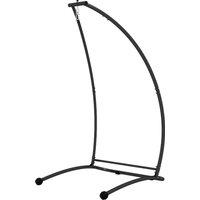 Outsunny Hammock Chair Stand, C Shape Hanging Heavy Duty Metal Frame Hammock Stand for Hanging Hammo
