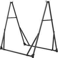 Outsunny Foldable Hammock Stand, Portable Hammock with Metal Frame, 2 in 1 Hammock Net Stand, Hammock Chair Stand, Load Capacity 120kg